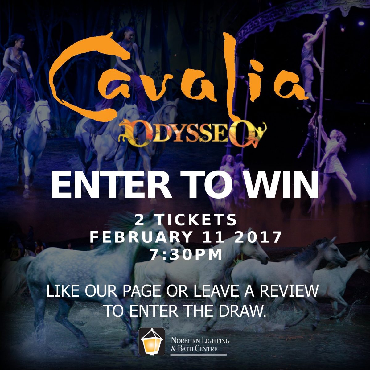 Giveaway for Cavalia Tickets! Norburn Lighting Vancouver's Lighting