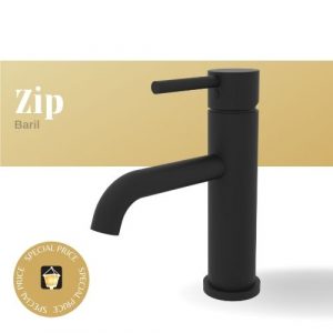 Zip Bathroom Faucet by Baril in Matte Black