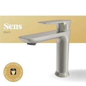 Sens Bathroom Faucet by Baril in Nickel