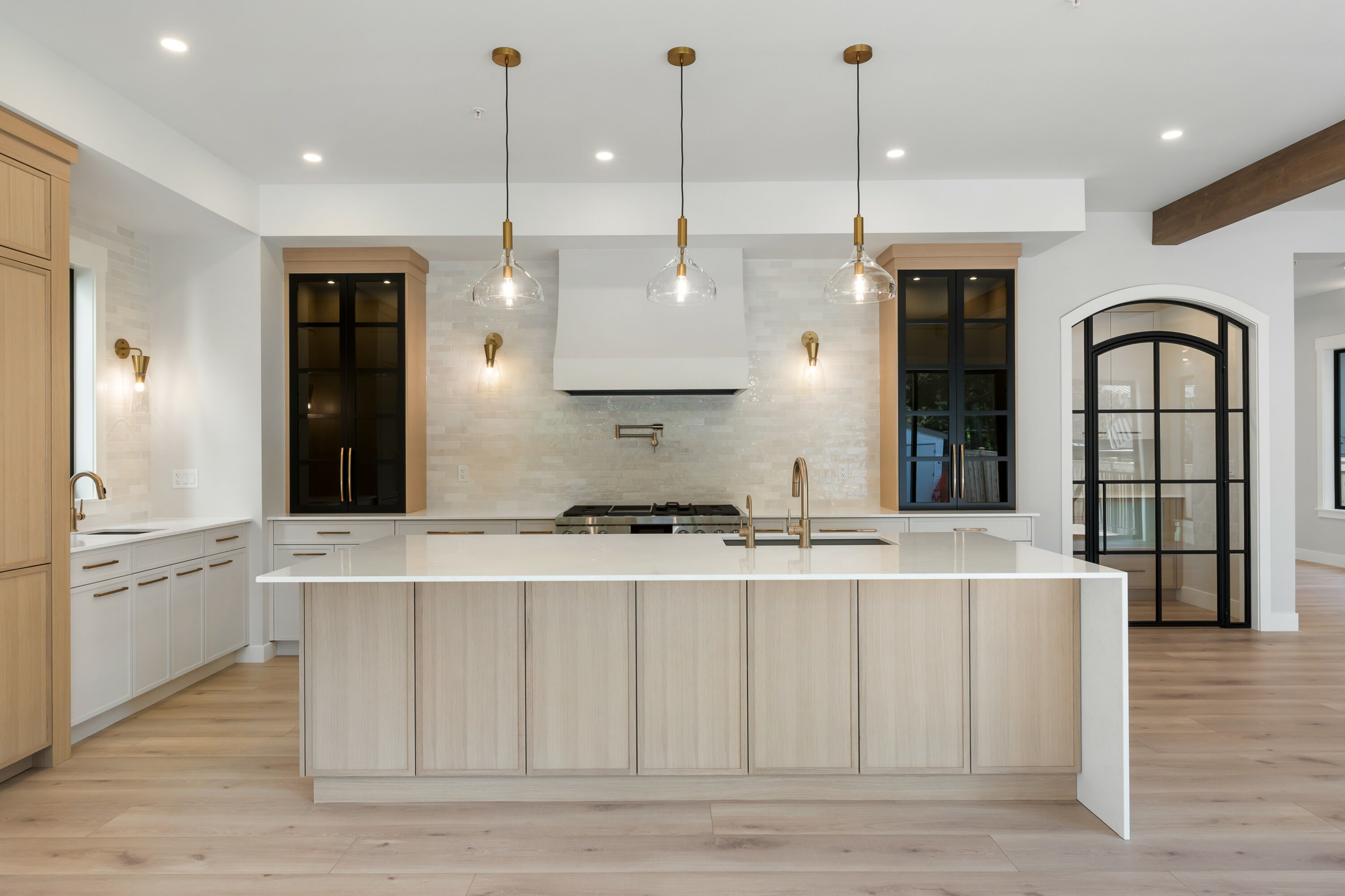 Pendant Lights at island kitchen